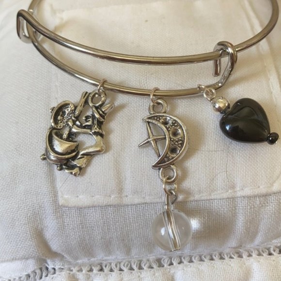 Fullmoon witch 🧙♀️🌚 🖤 Heart Agate bracelet - Picture 3 of 8